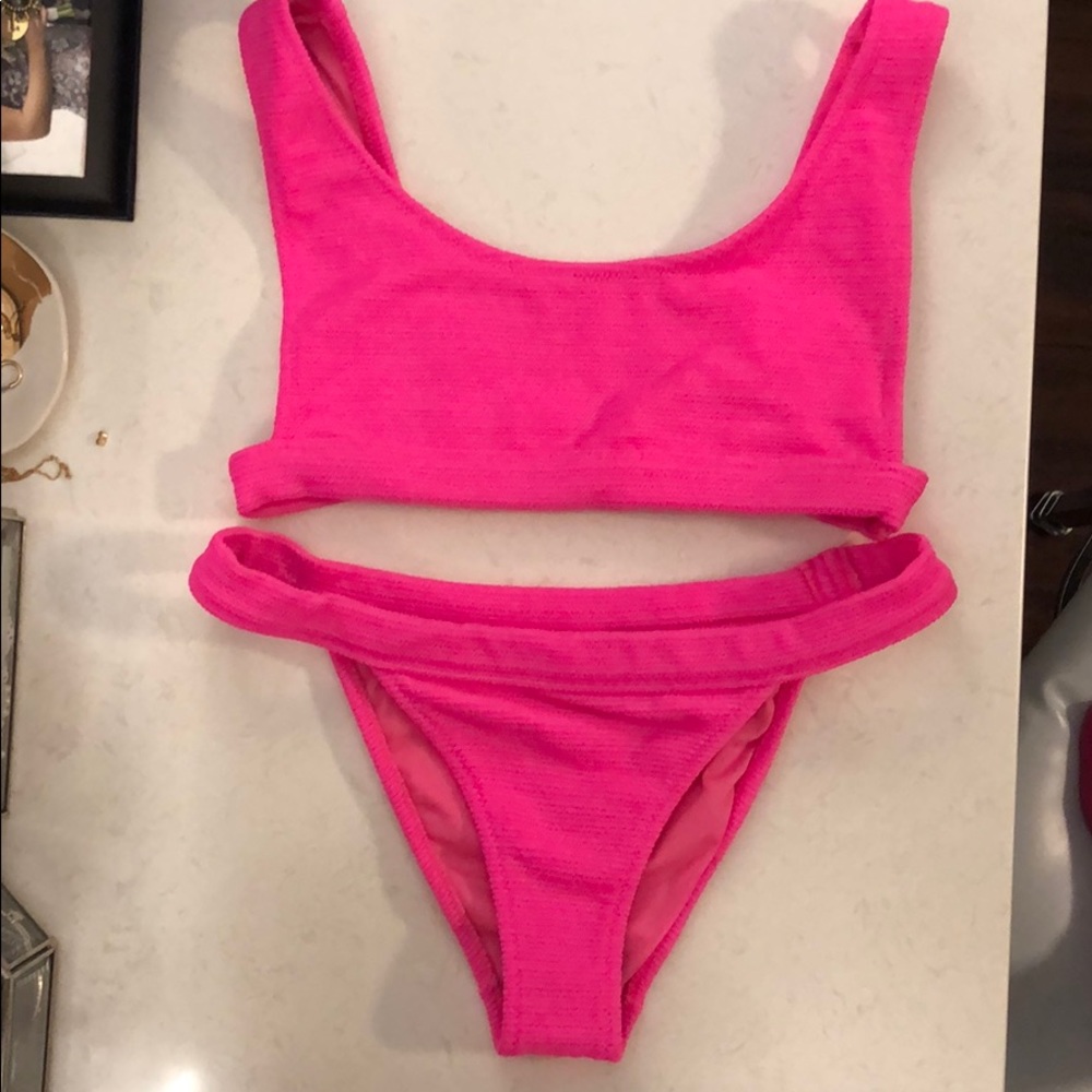 Topshop pink bikini set
